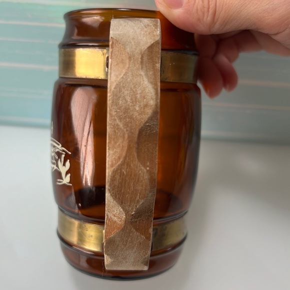 Vintage 1970 Western Siesta Ware Wood Handled Beer Mug Saddle Stirrups H… - Picture 5 of 11